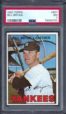 1967 Topps # 601 Bill Bryan Yankees NM PSA 7