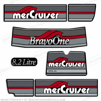 Fits Mercruiser 1986-1998 8.2 Litre Bravo One Decals
