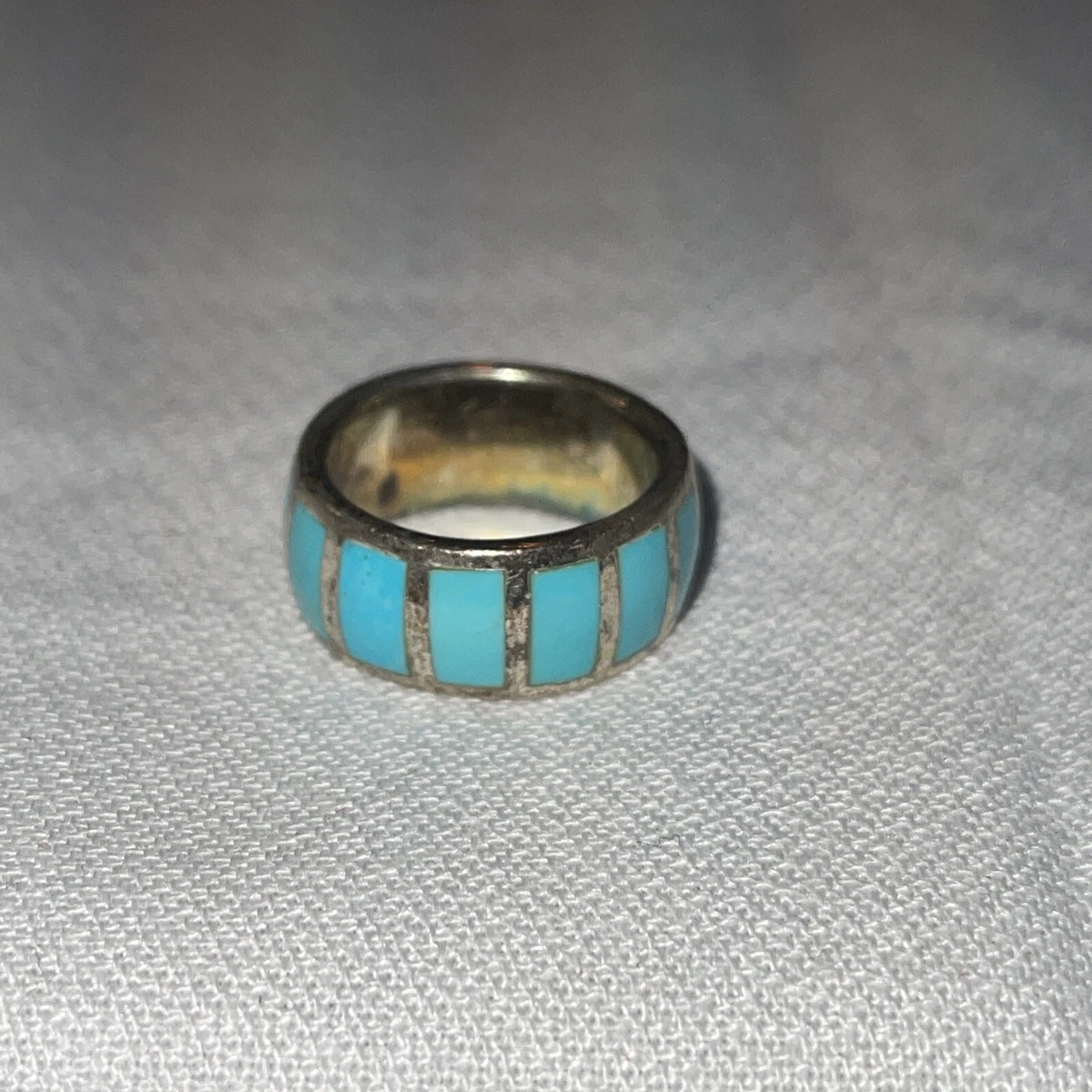 Sundance Peyote Bird PB 925 Sterling Silver Turquoise Ring Size