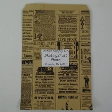 6.25" x 9.5" Newsprint Design Paper Merchandise Bag Retail Shopping