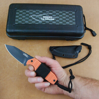 Herbertz TOP-Collection Outdoor-Messer, 440 orange G10 Kordelwicklung