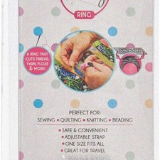 Crystal Cut Yarn Ring - Black with Single Row Clear Crystals