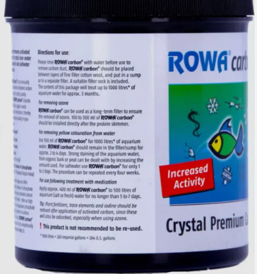 D-D Rowa Carbon + Crystal Premium für Süß- / Meerwasseraquarium Aquarium - 225g
