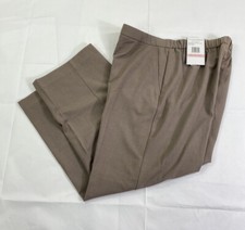 NWT Sag Harbor Women's Light Brown Elastic Back Waist Pull On Stretch Pants 10P