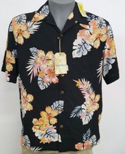 Roundtree  Yorke Caribbean Black Hibiscus S/S Men's Shirt NWT 79.50 Choose Sz
