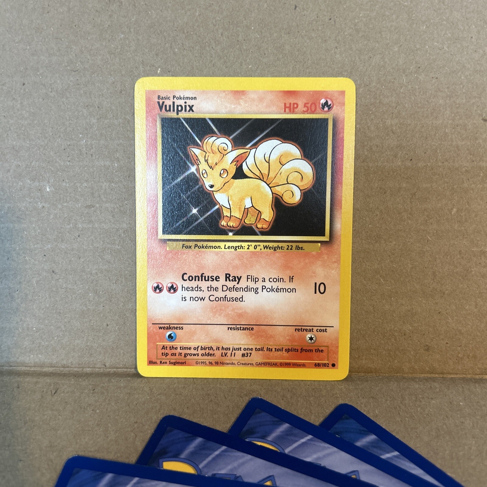 Vulpix Base Set 1999 68/102 Pokemon TCG LP Vtg