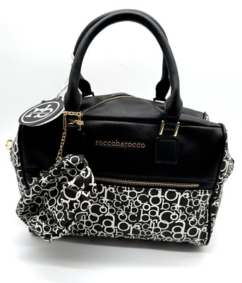 Roccobarocco Damen Tasche Koffer - Bowling Bag Kollektion Bernstein Schwarz