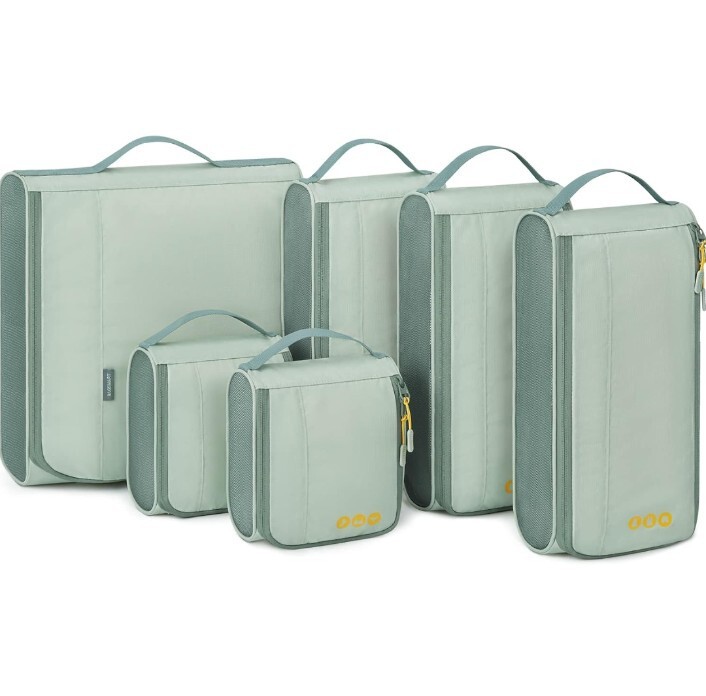 Packing Cubes for Suitcases, BAGSMART 6 Small, Medium, Large, 04-Balsam Green-image