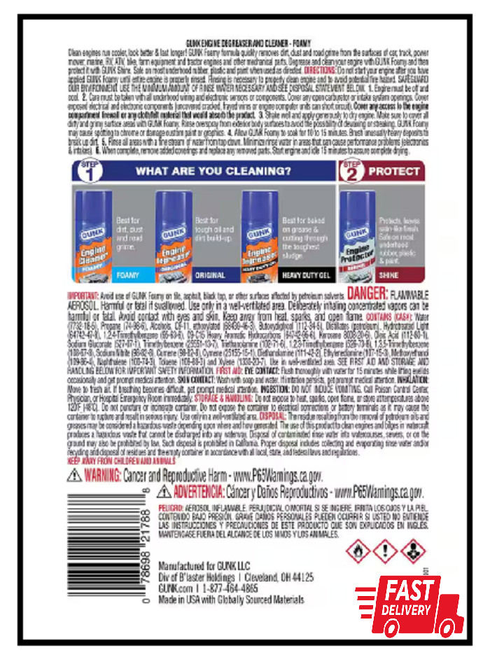 17 Oz. Foamy Engine Cleaner and Degreaser Spray