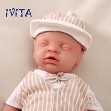 IVITA 18'' Silikon Chłopiec Reborn Lalka Dzieci Playmate Silikon Newborn Doll