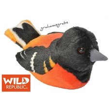 ORIOLE Audubon REAL BIRD CALL WILD REPUBLIC PLUSH STUFFED ANIMAL NEW
