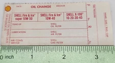 Vintage 1960s SHELL Oil Change Reminder Tabs - Stack of them