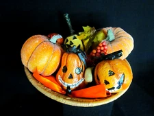 Fall Halloween Decor 2 Kurt Adler JOL 1 Silvestri JOL 2 Sugar Pumpkins & Filler