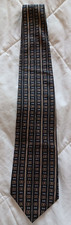 Calvin Klein Silk Necktie Made In USA Black Gold & Gray