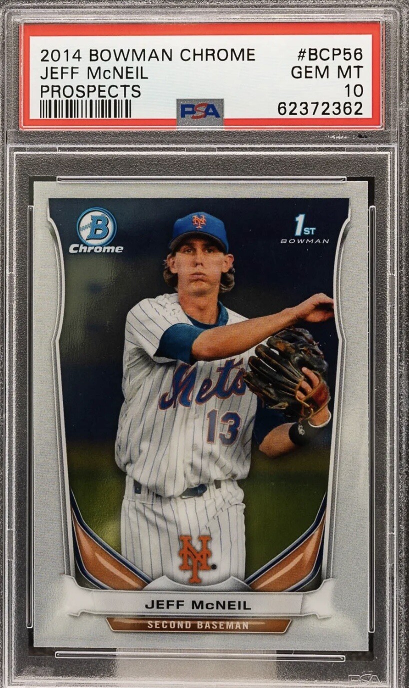 2014 Bowman Chrome Prospects Jeff McNeil  BCP56 RC PSA 10 “GEM-MT” New York Mets