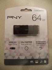 PNY USB 3.0 Flash Drive, 64GB, Assorted Colors, BLACK BLUE P-FD64GELEDG