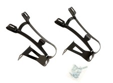 Chien King Dual Gate Single Strap Steel Toe Clips Large Black W Bolts Bike New