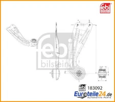 Control arm, wheel suspension Febi Bilstein 183092 middle for VW