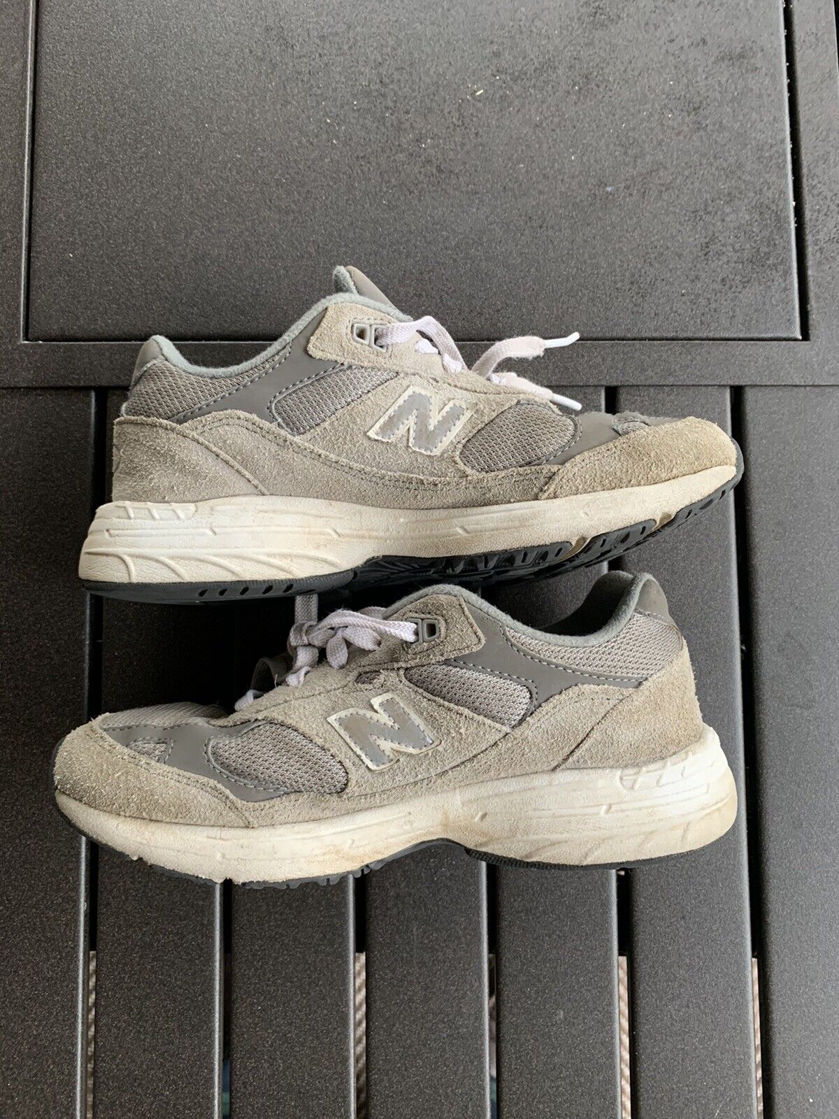 New Balance 993 Kids Boys Gray Leather Sneakers Shoes GU Size 2.5