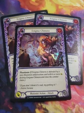 3x Enigma Chimera Yellow Foil Playset Monarch FAB Flesh and Blood TCG