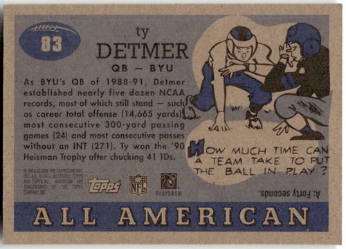 2005 Topps All American Football -You Pick Your Card - Finish Your Set - Picture 128 of 142