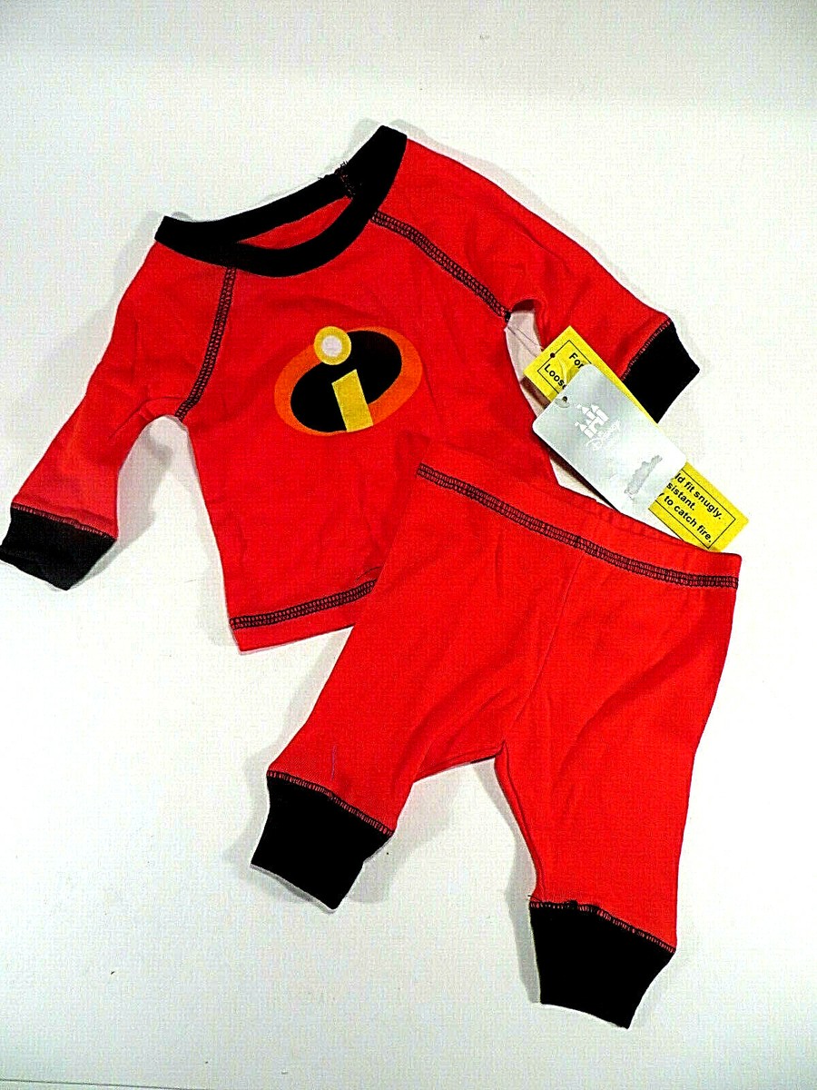 Disney Incredibles Two-Piece Sleepwear Baby i Red 0-3 Months Boy
