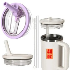 Leakproof Flip Straw Lid Replacement for Stanley Quencher 40oz –(1‑2pc)