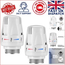 2 Pack Adjustable Thermostatic Radiator Valve Heads with Anti-Freeze Protection