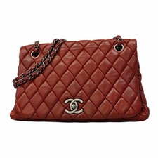 Auth 6ac2152-k CHANEL Shoulder Bag Matrasse ChainShoulder Lambskin Red Sil...
