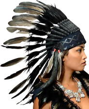Feather Headdress Short Festival Costume Headpiece for Party Photoshoot