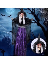 47" Animated Witch Halloween Decoration Outdoor Indoor Haunted House Yard