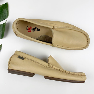 Callaghan Moccasins Slip On Shoes Tan Leather Flats Women's 37 US 6.5