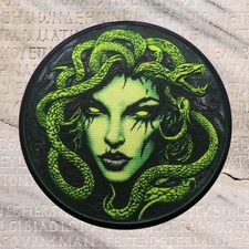 Medusa W/Snakes Patch iron-on Applique, Gorgon Greek Myth, Gothic, Biker