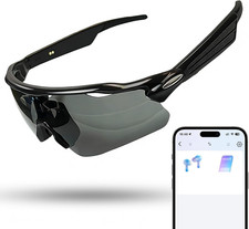 AI Smart Audio Glasses, Bluetooth Sport Sunglasses for Men Women Audio for Runni