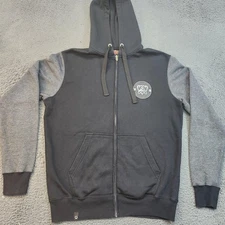 League of Legends Hoodie Mens Large Black Gray Full Zip Worlds 2016 Riot Games