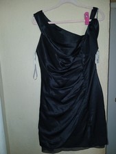 White By Vera Wang Wedding Dress Holiday Party Cocktail black Color Size 12