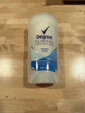 Degree Clinical Protection Shower Clean Antiperspirant 2.7oz (05/23 Exp) New