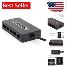 Integrated Fan Hub, 10-Port 4 Pin PC Fan , 12V Fan Hub, Support up to 10 Fans...
