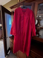 Jostens Adult Unisex Red Graduation Gown (size: 5'7"-5'9")