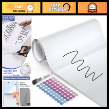 Peel and Stick Whiteboard Wallpaper Roll 197"x15.7" - Dry Erase Wall Sticker, Re
