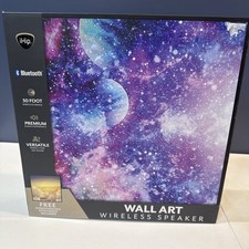 iHip Wall Art Wireless Audio Speaker Bluetooth w/ 2 Interchangeable Designs