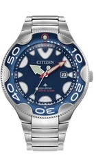 Citizen Eco-Drive Diver 200m Blue Dial/Bezel SS Bracelet Date Lume Quartz