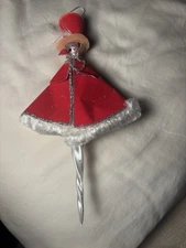 Di Carlini Man In Red Figurine Ornament Italy Blown Glass