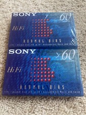 2x New Sony HiFi Cassette Tapes 60 Minute