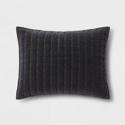 Channel Stitch Velvet Quilt Sham - Threshold