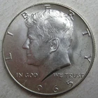 US 1965 KENNEDY SILVER HALF DOLLAR COIN (KM# 202a)