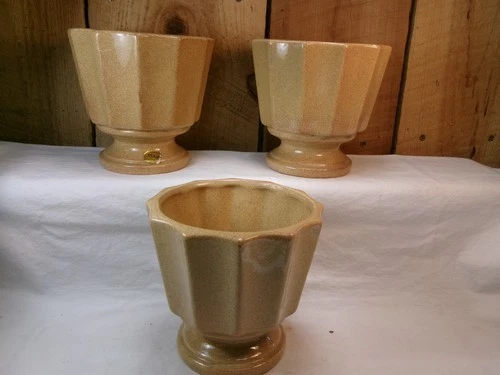 Lot of 3 Vintage 1970's Haeger USA 302 Pottery Pedestal Planters