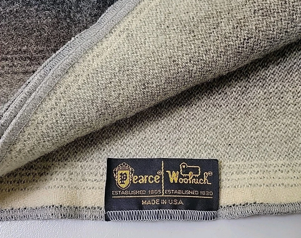 "Manta de colección RARA Pearce Woolrich 54x63"" mezcla de lana"  Foto 2 de 4