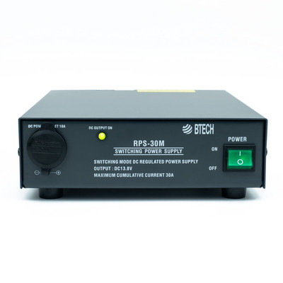 BTECH RPS-30M 30 Amp Compact Regulated Bench Power Supply - 13.8V AC-to-DC Co...