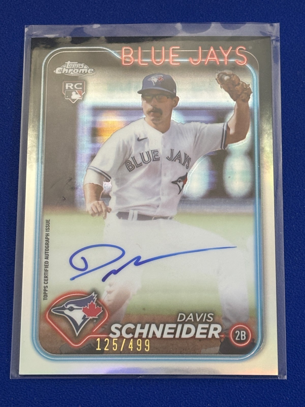 2024 Topps Chrome Baseball Rookie Auto Refractor #RA-DSC Davis SCHNEIDER  #/499